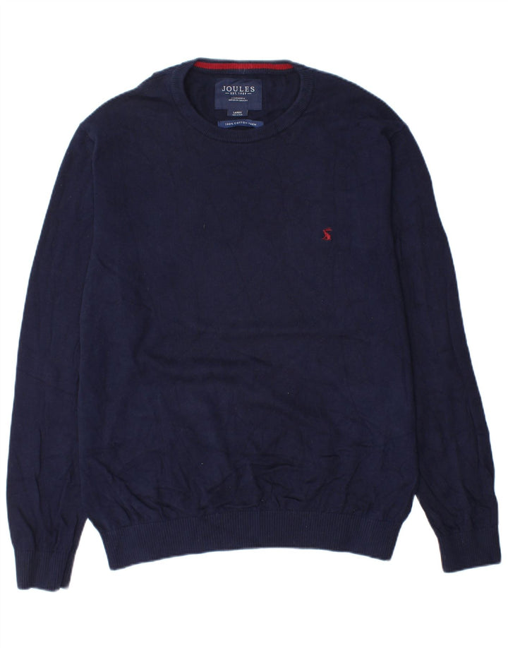 Joules herre rund hals sweater stor marineblå bomuld