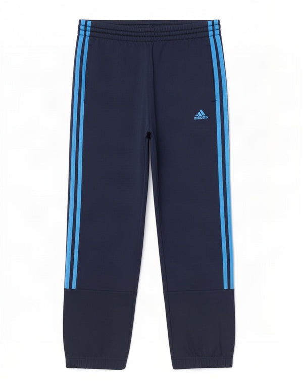 Adidas Drenge Træningsdragt Bukser Joggers 11-12 År Marineblå Polyester