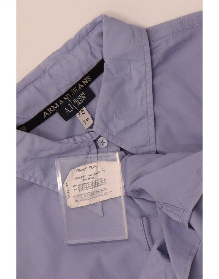 Armani Jeans Dameskjorte EU 42 Stor Blå Bomuld