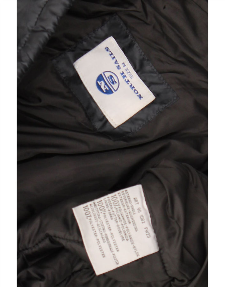 NORTH SAILS Herre hættepolstret jakke UK 38 Medium Navy Blue Nylon