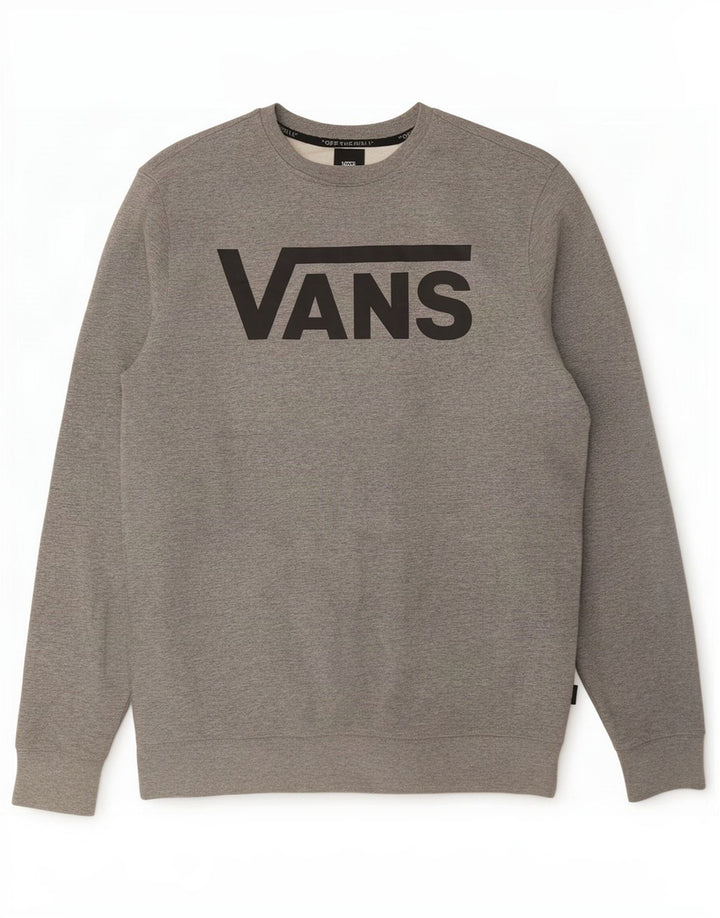 Vans Herre Grafisk Sweatshirt Jumper Medium Grå Bomuld