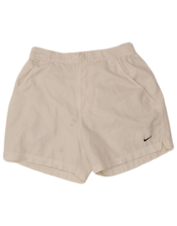 NIKE Chino Shorts til mænd Small W28 White Polyester