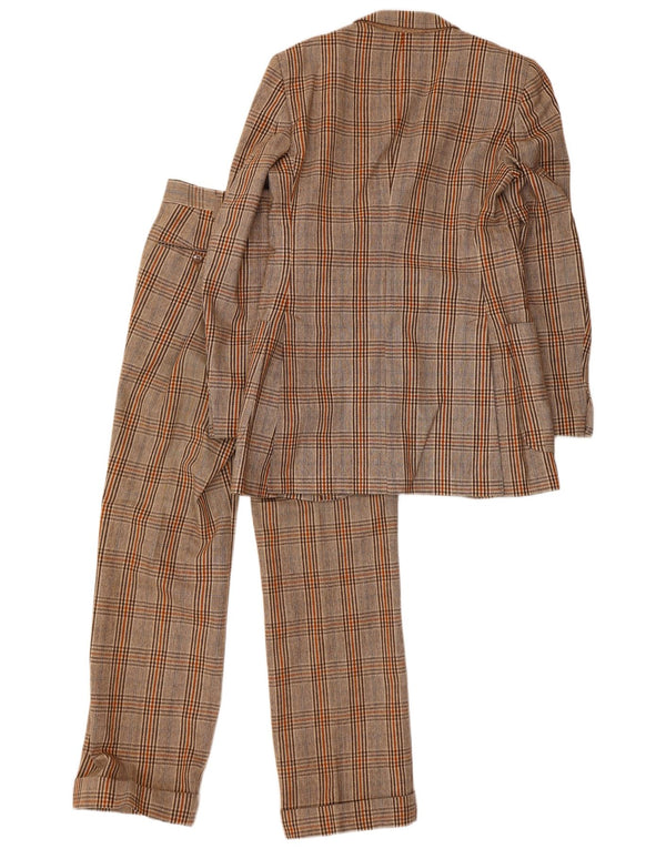 Vintage Herre 3-knap 2-delt jakkesæt IT 44 XS W26 L27 Brun ternet