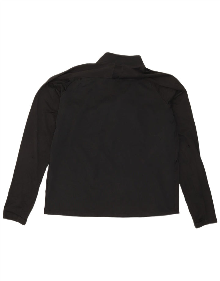 Nike Herre Dri Fit Pullover med lynlås-hals Træningsdragt Top Stor sort polyester