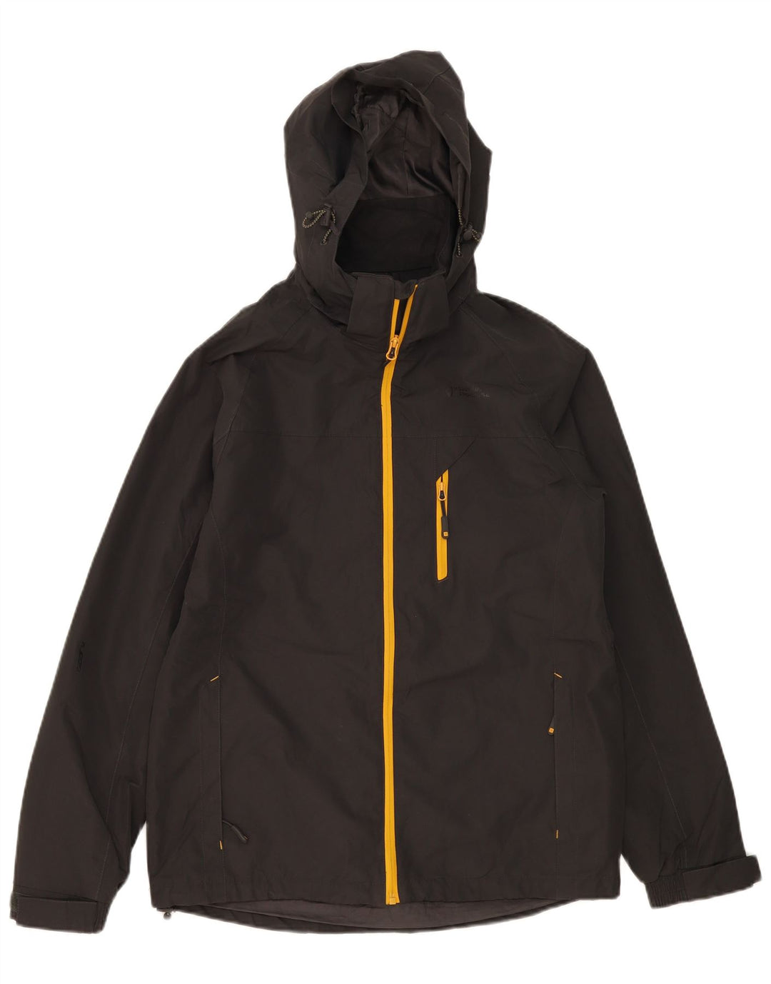 Mountain Warehouse Regnjakke med hætte til mænd UK 36 Lille sort polyester