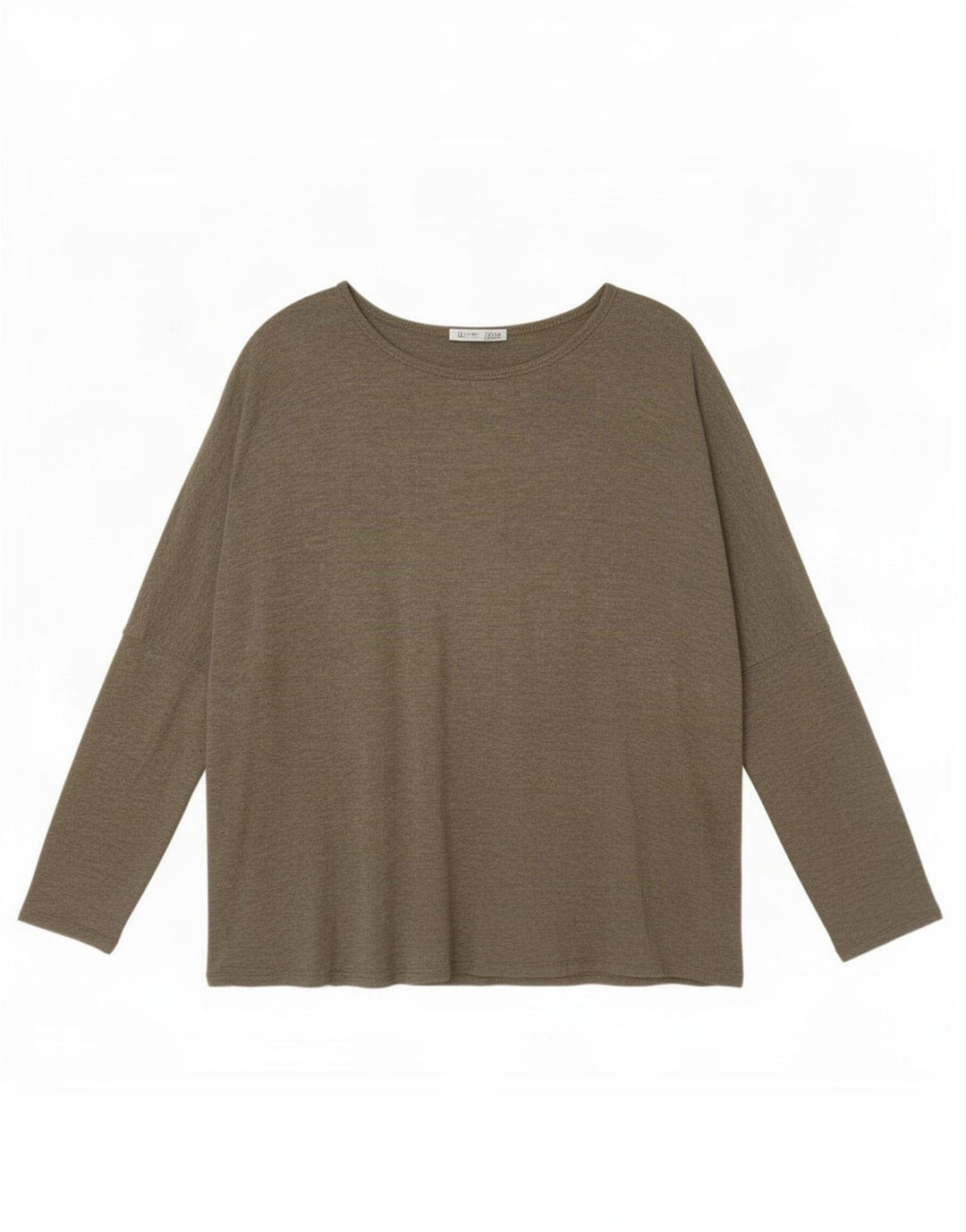 Zara Dame Oversized Top Langærmet UK 10 Small Khaki