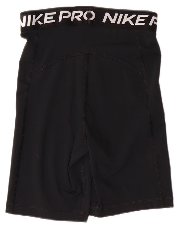 NIKE Dri Fit grafiske sportsshorts til kvinder UK 4 XS sort polyester