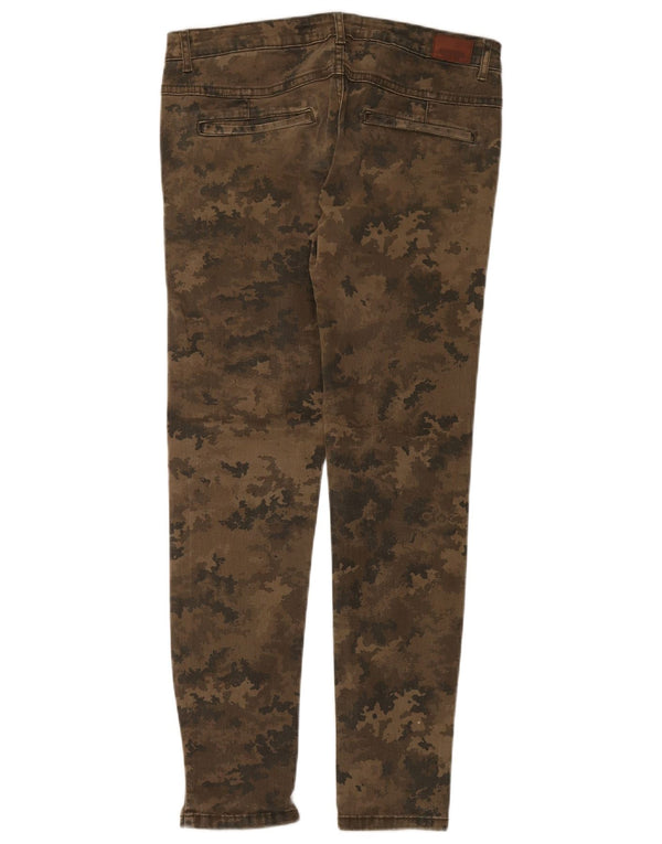 ZARA Skinny Casual Bukser til kvinder EU 40 Medium W30 L30 Khaki Camouflage