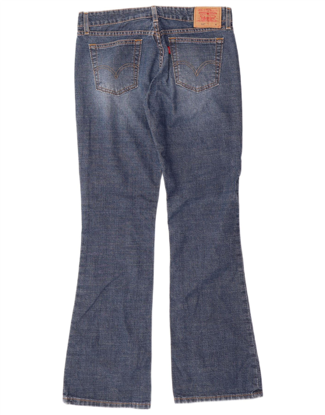 LEVI'S Dame 518 Super Low Bootcut Jeans US 9 Medium W31 L32 Blå Bomuld