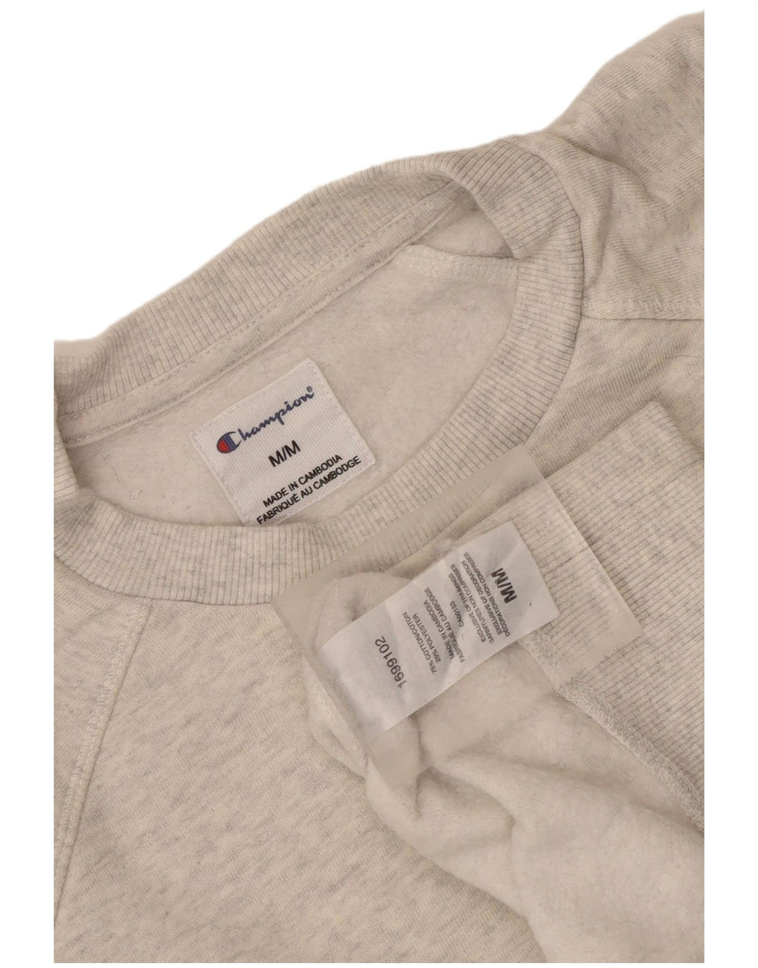 Champion Dame Sweatshirt Jumper UK 14 Medium Grey Bomuld
