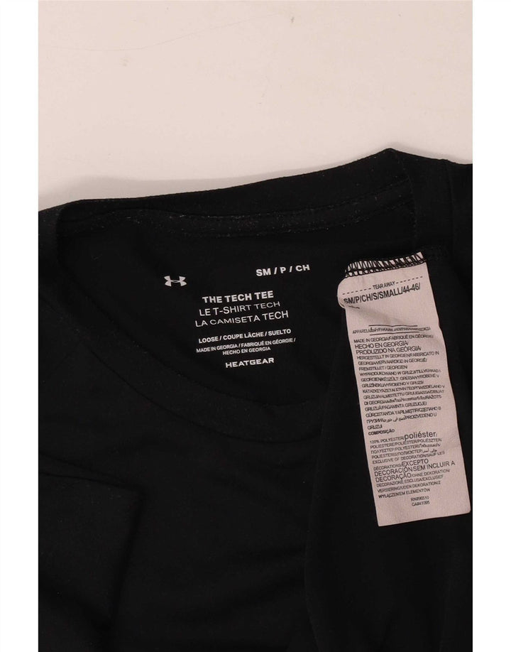 Under Armour Herre Heat Gear T-Shirt Top Lille Sort Polyester