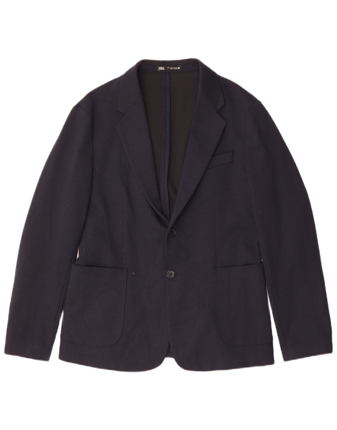 Zara Herre 2-knaps blazerjakke UK 40 Large Navy Blue