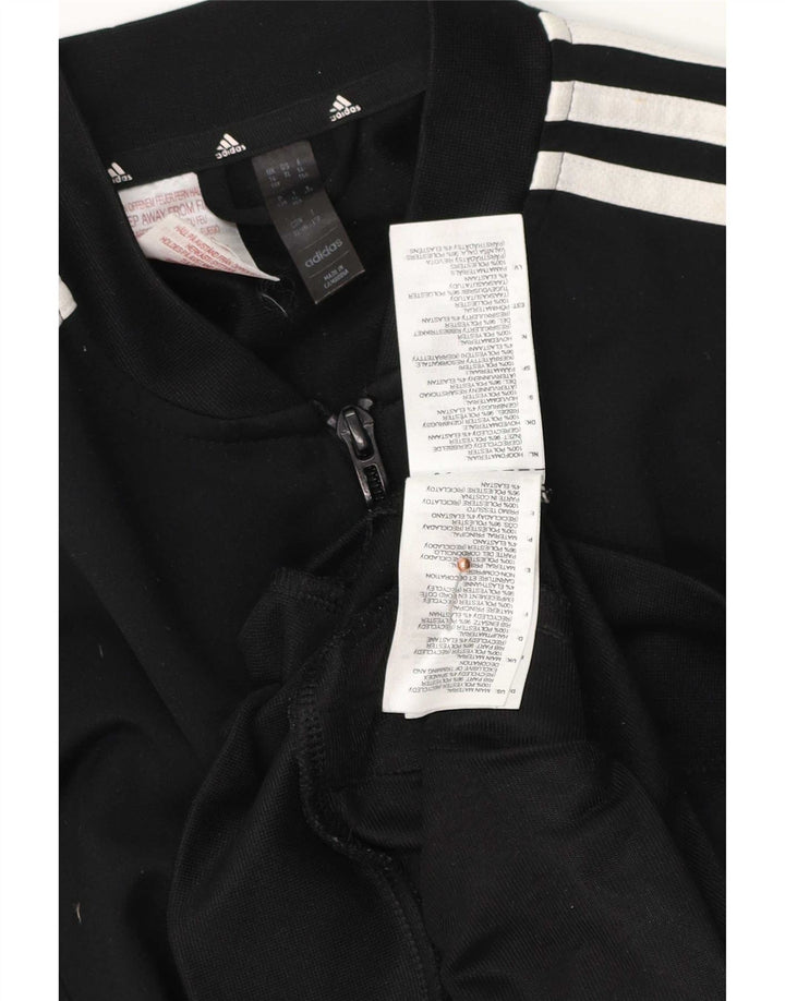 Adidas Drenge Træningsdragt Topjakke 14-15 År Sort Polyester