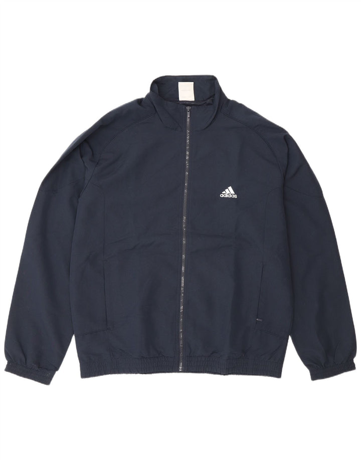 Adidas fuld træningsdragt til mænd UK 42/44 Large Navy Blue Polyester