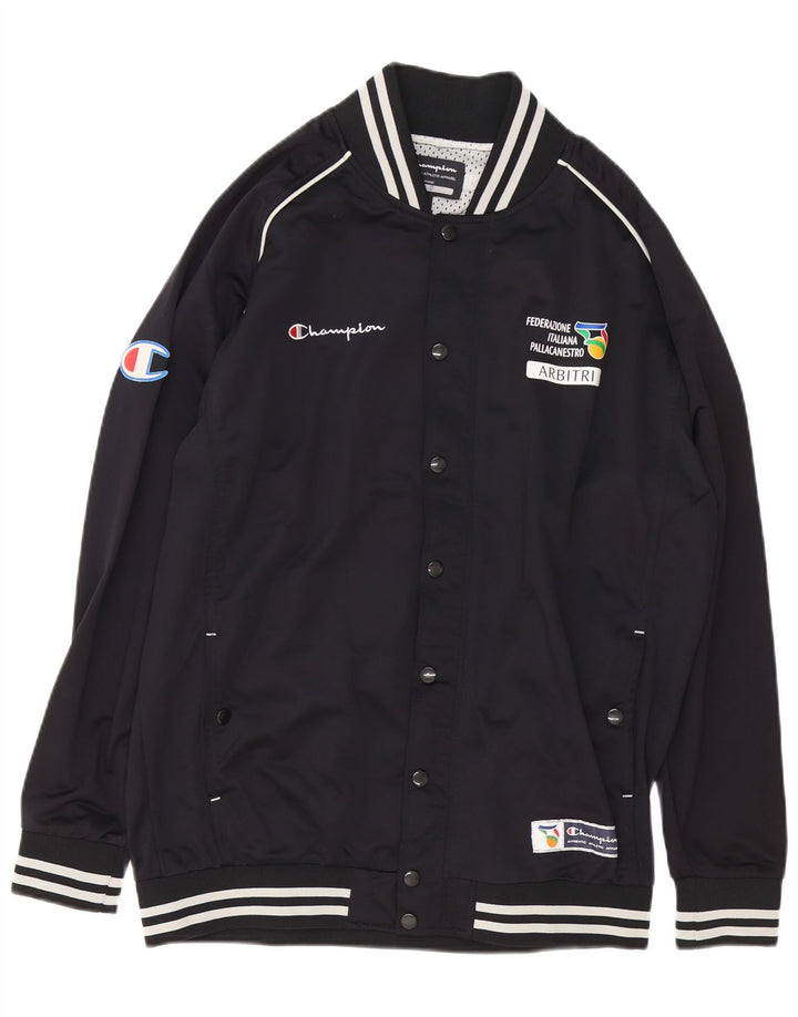 Champion Herre grafisk træningsdragt Topjakke Stor sortstribet polyester