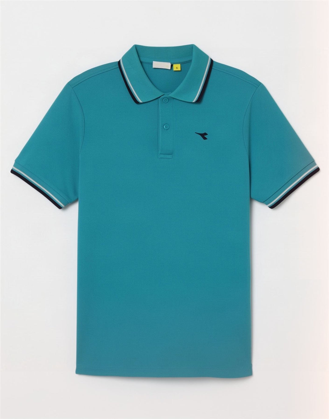Diadora herre poloskjorte lille turkis stribet