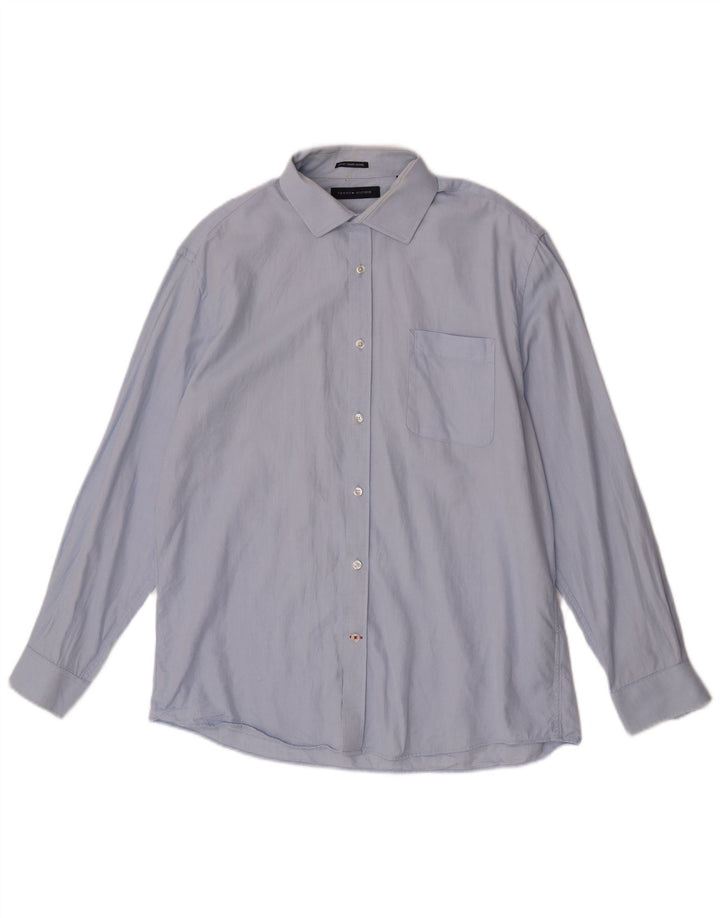 Tommy Hilfiger Herre Slim Fit Skjorte Størrelse 16 1/2 Large Blå
