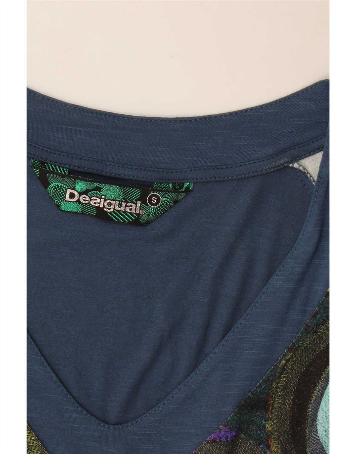 Desigual Womens Sheath Dress UK 10 Small Multicolored Geometric