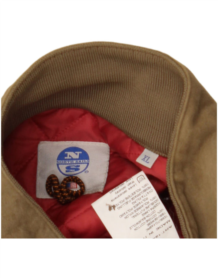 North Sails Herre Bomber Jacket UK 42 XL Brun Bomuld