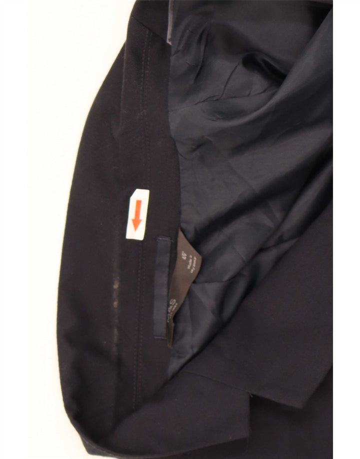 Marks & Spencer Herre 2-knaps blazerjakke UK 46 3XL Navy Blue Polyester
