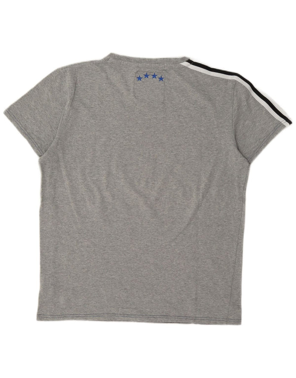Frankie Garage Graphic T-Shirt Top UK 18 XL Grå Colourblock Cotton