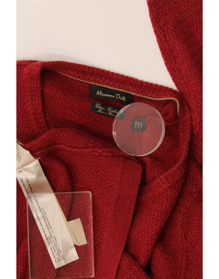 Massimo Dutti Herre Crew Neck trøje Sweater Large Rød Bomuld