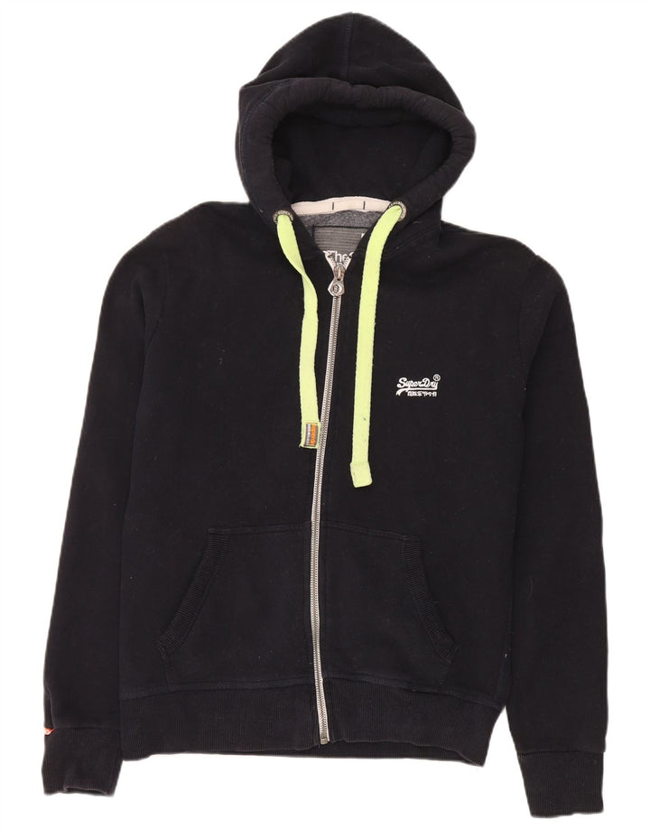 Superdry Hættetrøje med lynlås til mænd mellem marineblå bomuld