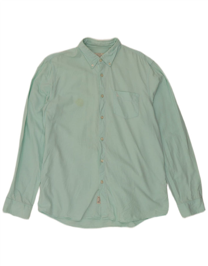Jack Wills Herre Classic Fit skjorte Stor turkis bomuld