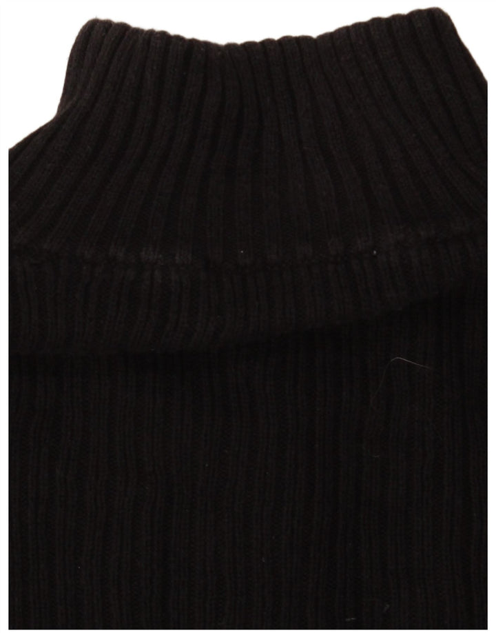 Calvin Klein Herre Zip Neck Jumper Sweater Stor Sort Bomuld