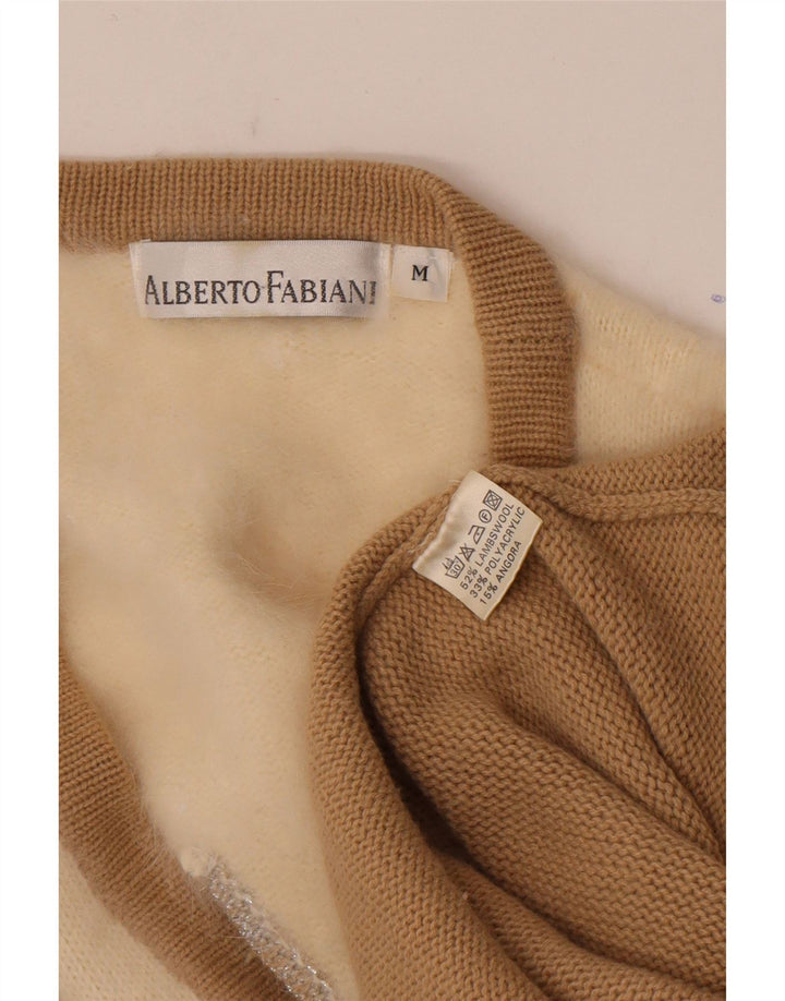 Alberto Fabiani Dame Longline Cardigan Sweater UK 14 Medium Brown