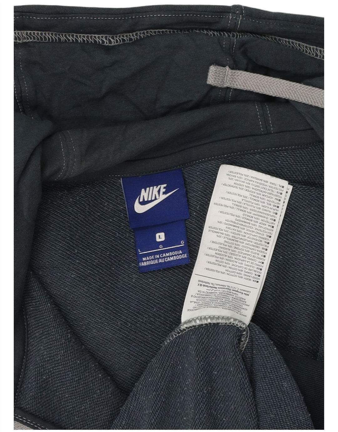 Nike hættetrøje med lynlås til mænd Stor marineblå bomuld