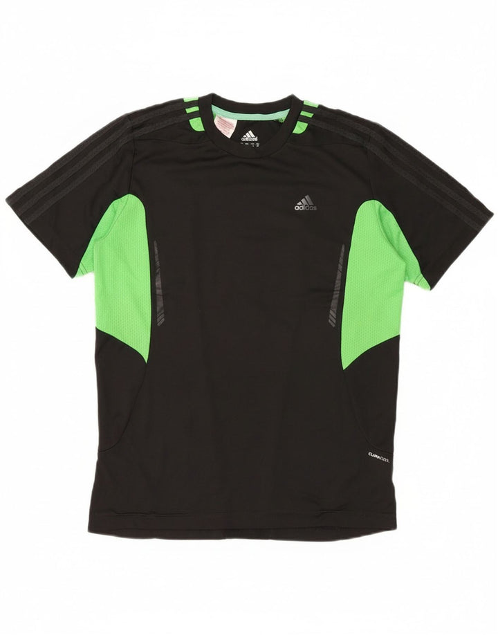 Adidas Boys Climacool T-Shirt Top 15-16 år Sort Colourblock Polyester