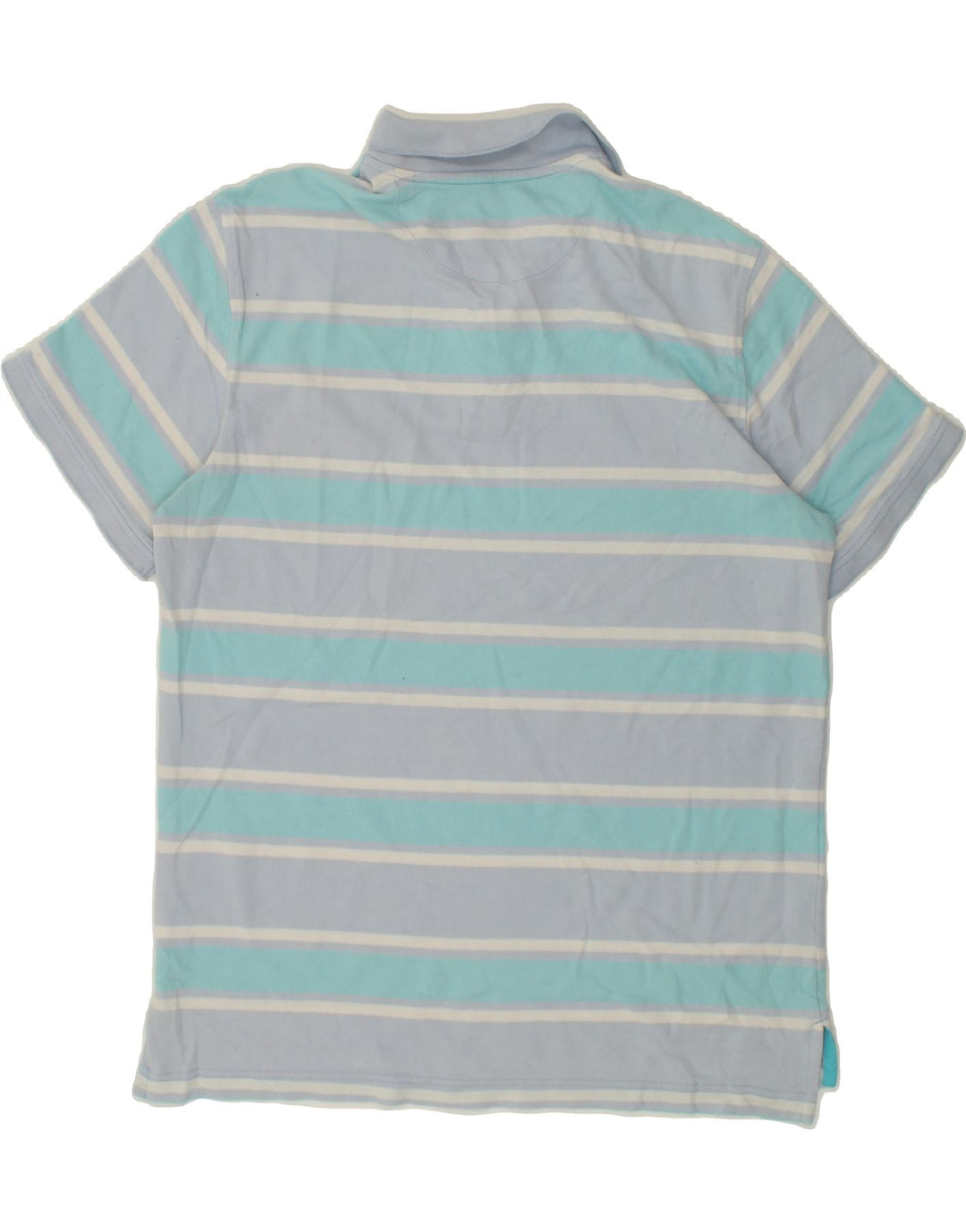 IZOD Mens Polo Shirt XL Blue Striped Cotton Vintage Izod and Second-Hand Izod from Messina Hembry 