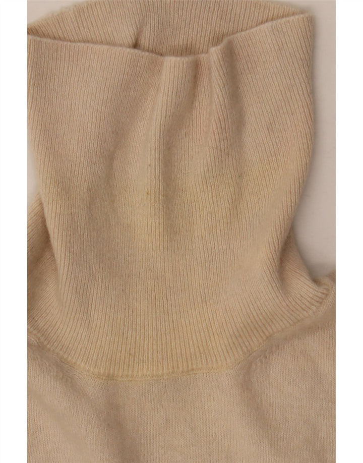 Zara Mens Roll Neck Jumper Sweater Medium Beige