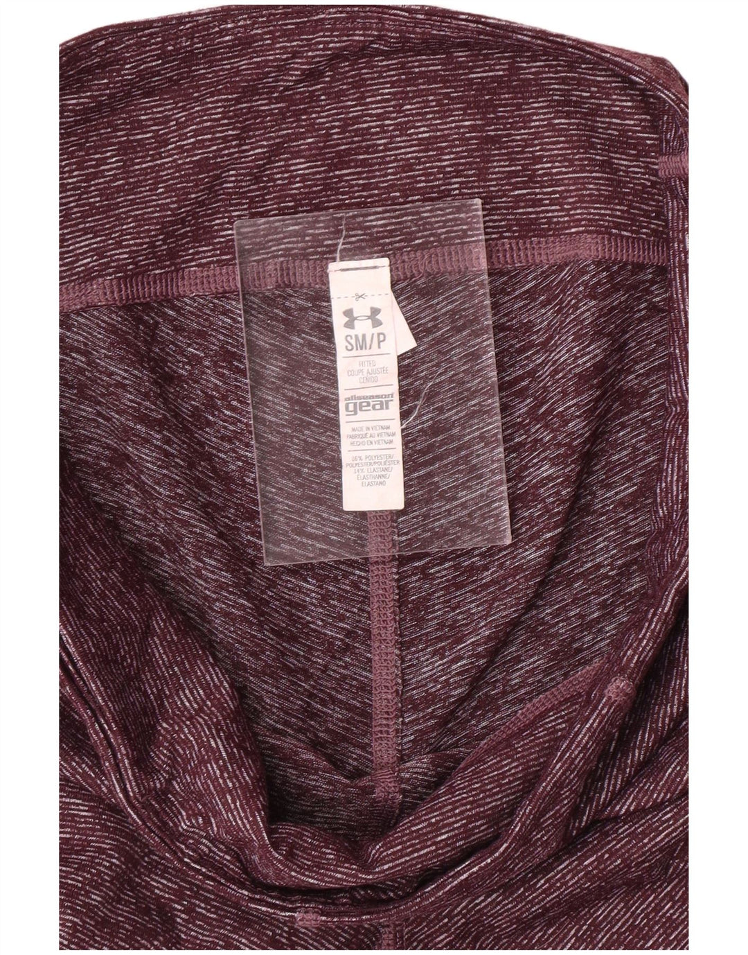 UNDER ARMOUR Capri Leggings til kvinder UK 10 Small Bourgogne Flecked Polyester