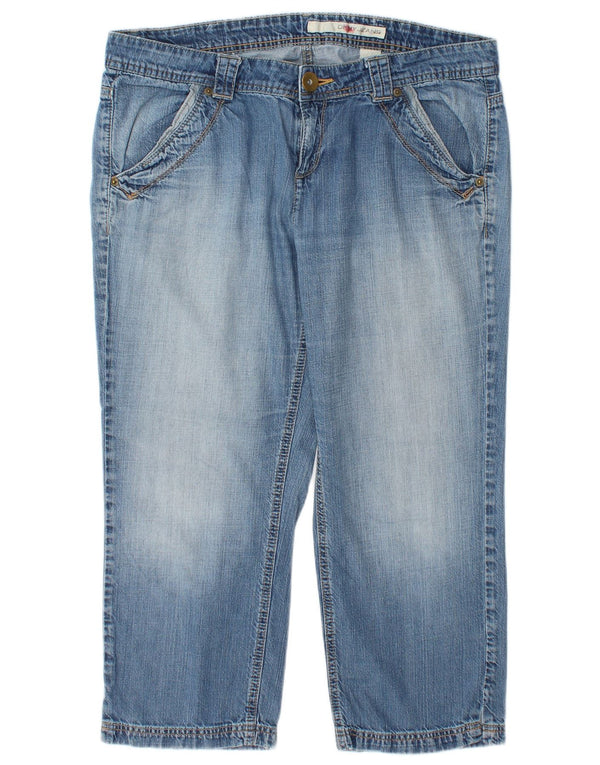 Dkny Dame Straight Cropped Jeans US 14 XL W36 L24 Blå Bomuld