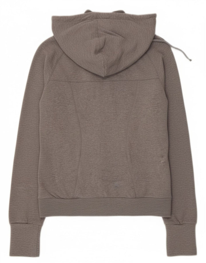 Puma hættetrøje med lynlås til kvinder UK 12 Medium Grey Colourblock