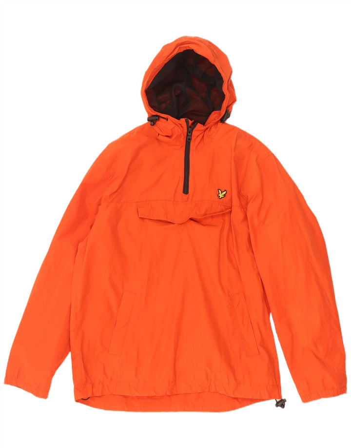 Lyle & Scott Herre Hættejakke anorak UK 40 Stor Orange Bomuld