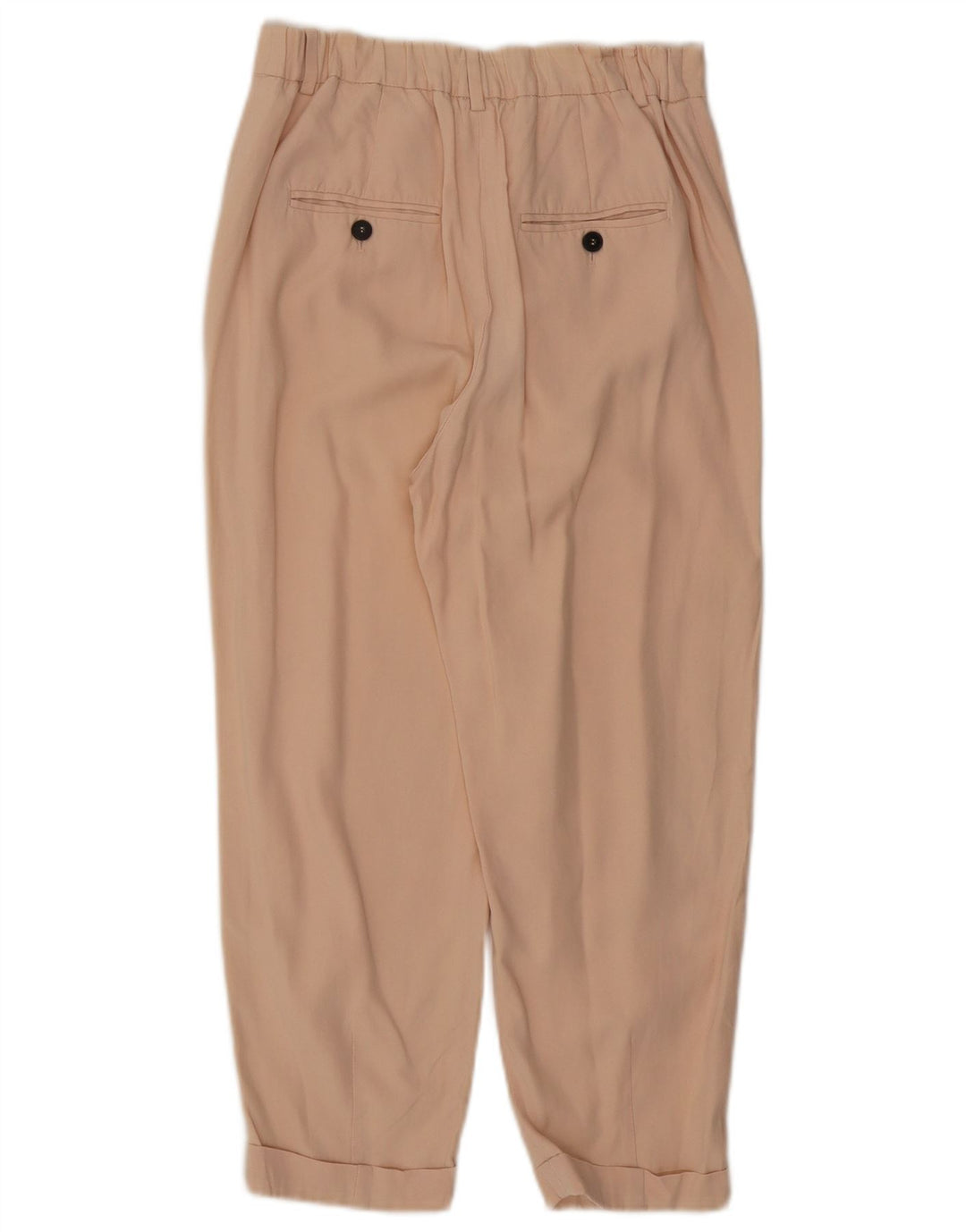Zara Dame Pegged Capri Bukser Small W26 L22 Beige