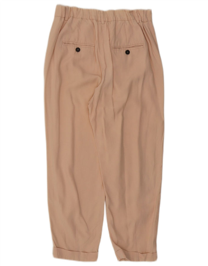 Zara Dame Pegged Capri Bukser Small W26 L22 Beige