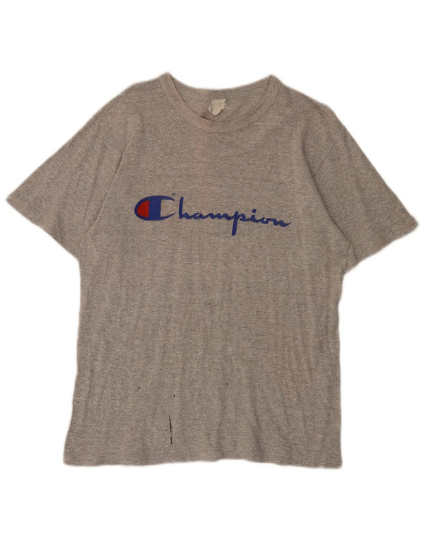 Champion Herre grafisk T-shirt Top mellemgrå bomuld