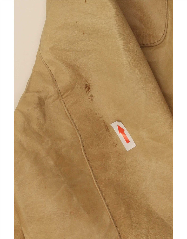 Conbipel Dame Læderjakke IT 44 Medium Beige