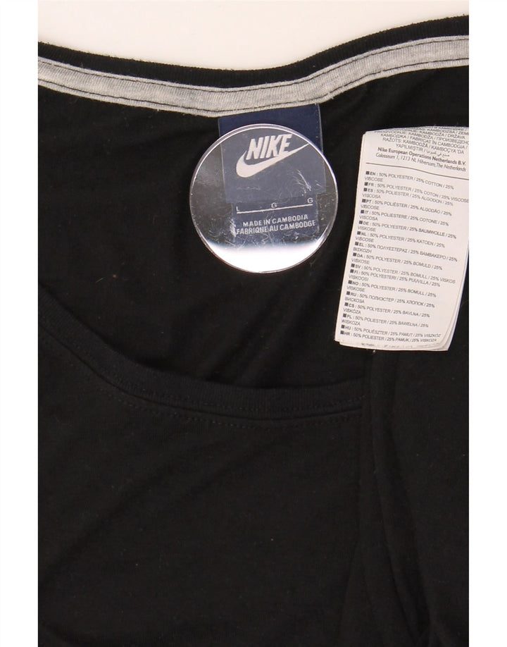 NIKE Womens Graphic T-Shirt Top UK 16 Large Black Polyester Vintage Nike and Second-Hand Nike from Messina Hembry 