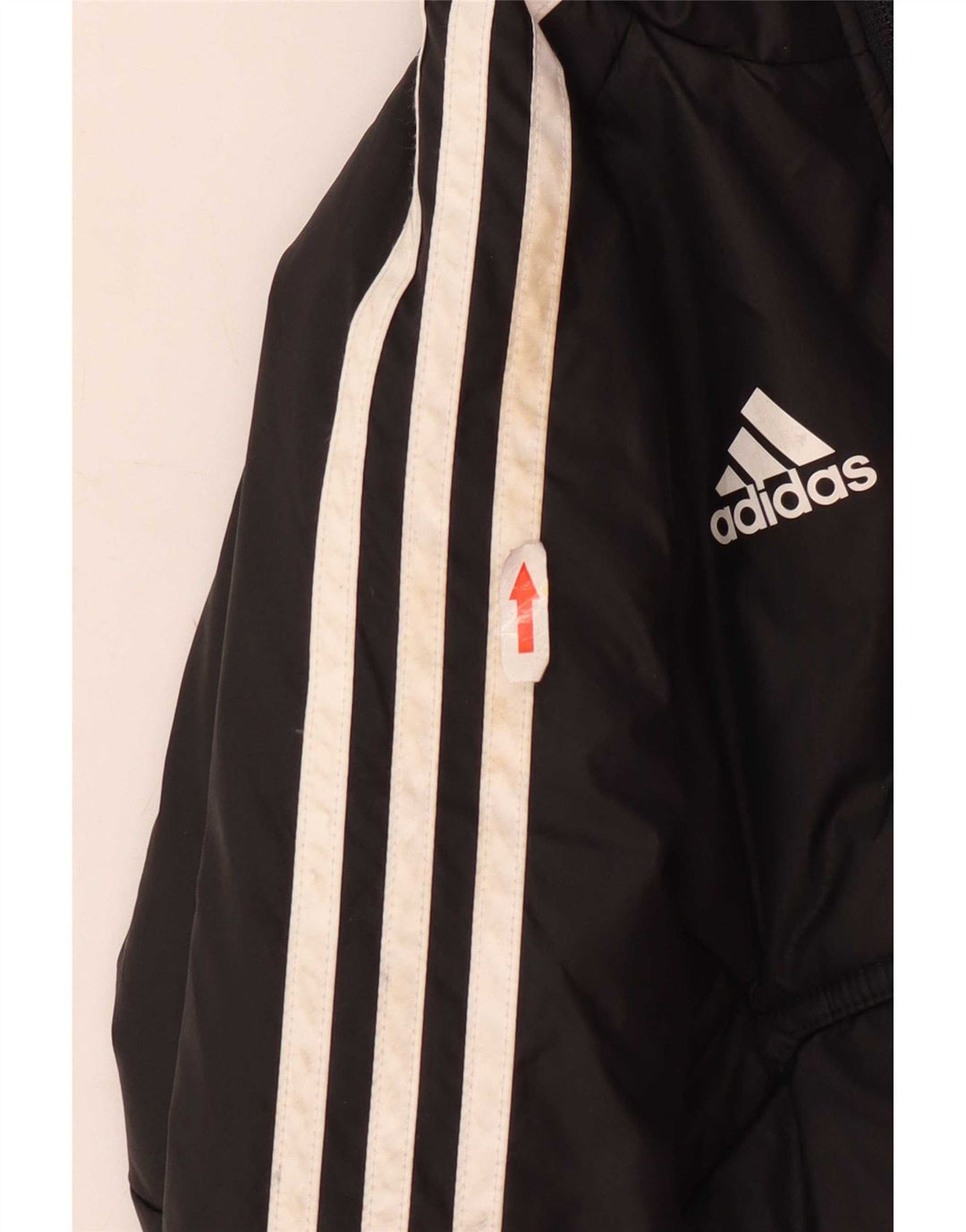 Adidas drenge grafisk polstret hættejakke 9-10 år sort polyester