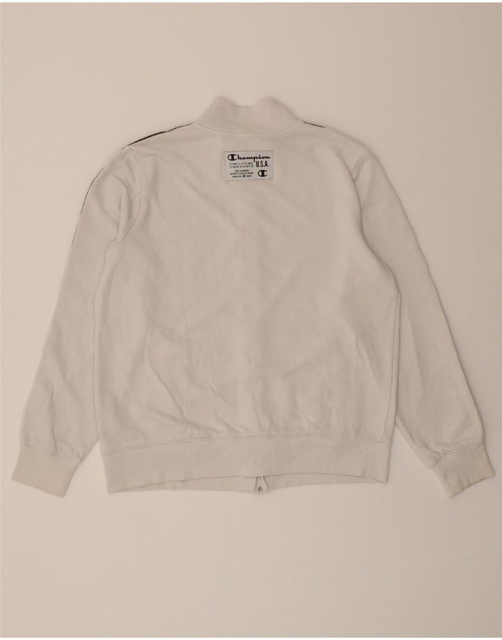 CHAMPION Womens Graphic Tracksuit Top Jacket UK 20 2XL White Cotton Vintage Champion and Second-Hand Champion from Messina Hembry 
