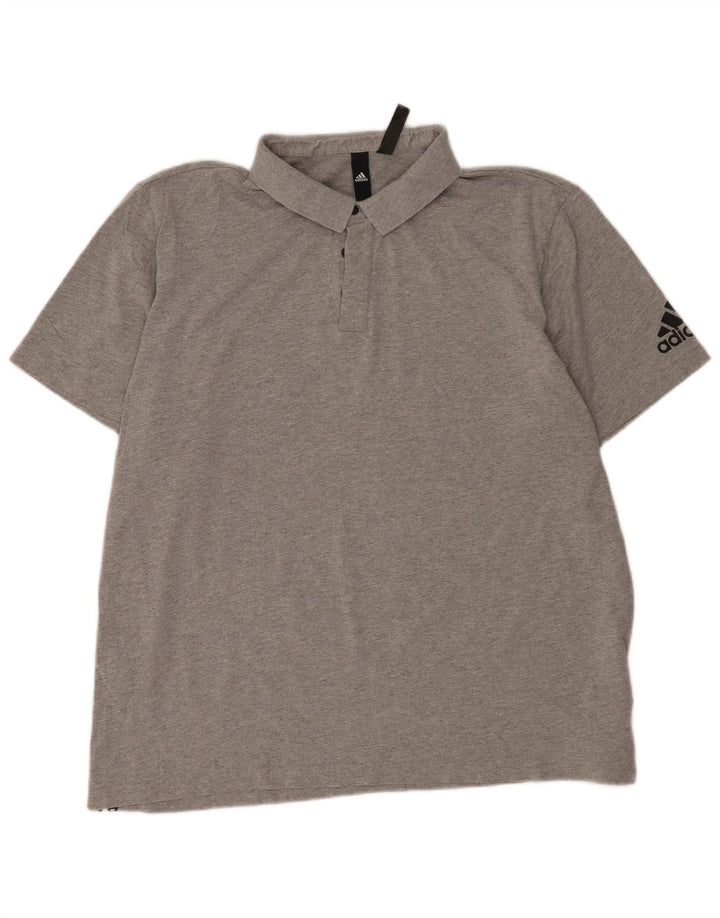 Adidas Polo Shirt til mænd 2XL Grå Bomuld