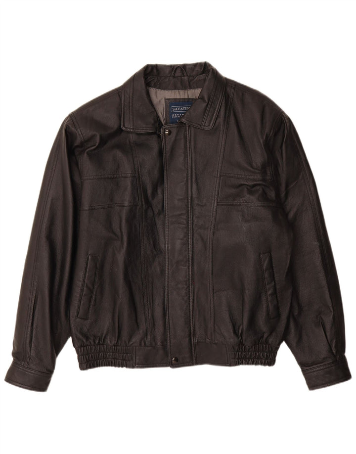 Vintage herre læderjakke UK 40 Stor sort læder