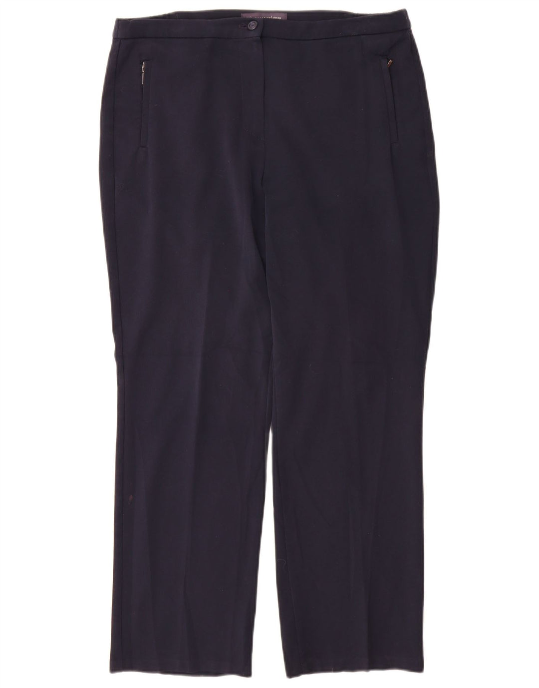 Marks & Spencer Lige fritidsbukser til kvinder W32 L28 Marineblå polyester