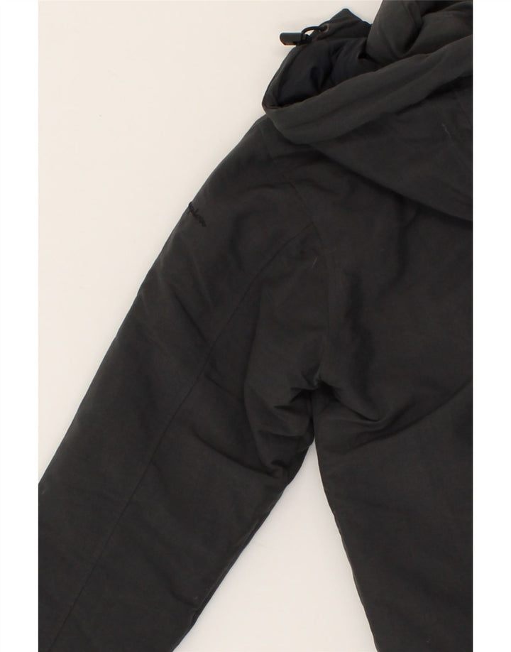 CHAMPION Boys Hooded Padded Jacket 7-8 Years Grey Vintage Champion and Second-Hand Champion from Messina Hembry 