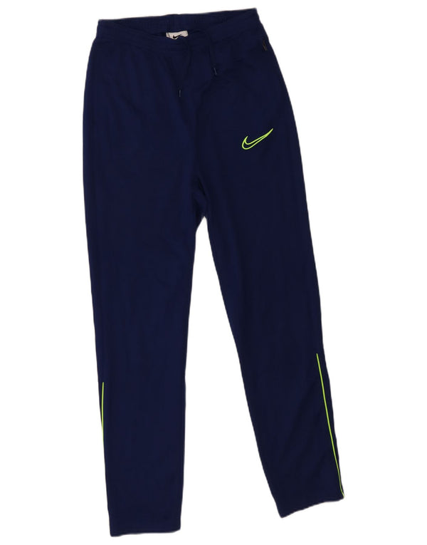 NIKE drenge Dri Fit træningsdragt bukser 13-14 år XL blå polyester